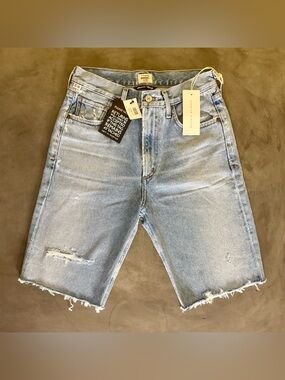 Citizens of Humanity Premium Vintage Libby Relaxed Shorts in the Seventeen Wash